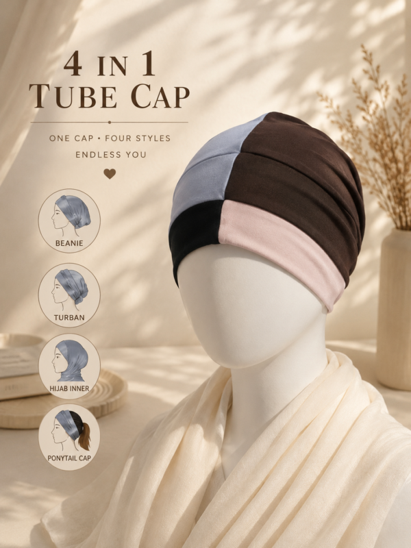 Modefa 4in1 Tube cap - Coffee | Baby Pink | Black | Light Grey