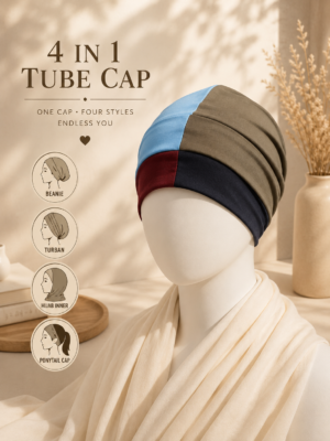 2026/07/1001861833.png Modefa 4in1 Tube cap - Maroon | Black | Blue | Nude