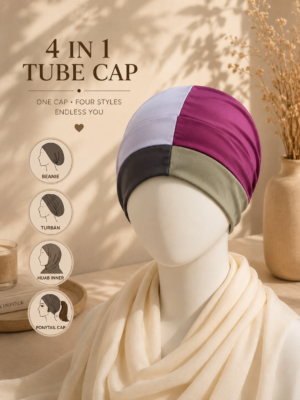 Modefa 4in1 Tube cap - Magenta | Nude | Charcoal  Grey | Mauve Purple